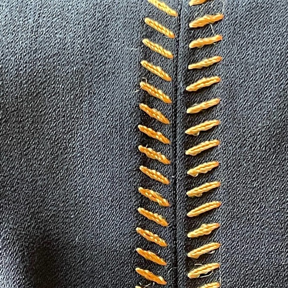 Rag & Bone Raj Black Crepe Sheath with Prominent Copper Stitching size 6 - Picture 9 of 10